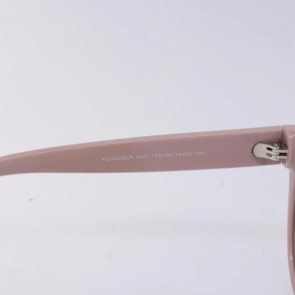 CHANEL COCO Mark Ball Chain Strap Glasses Plastic Pink CC Auth BA4089 - Picture 11 of 15